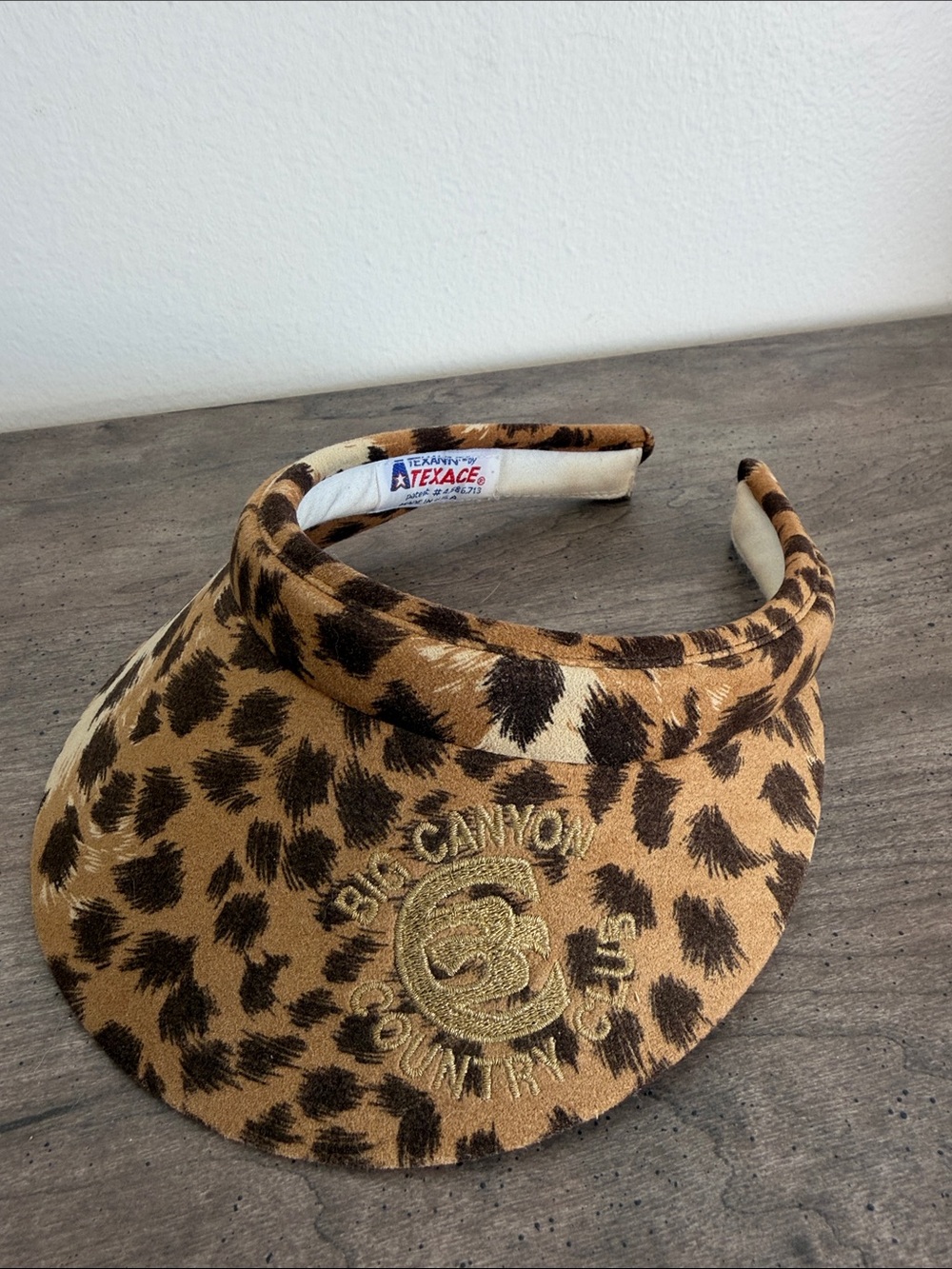 Big Canyon Country Club Leopard Print Visor - Brown